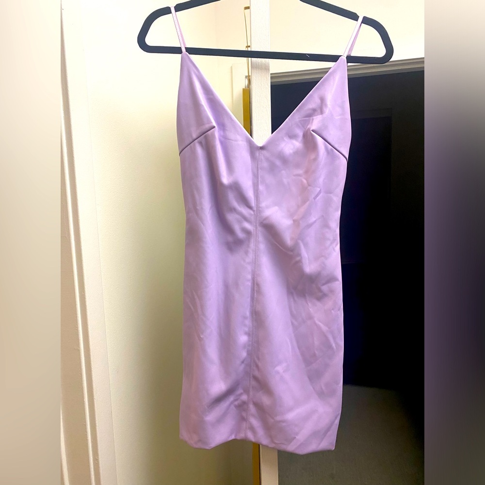 FASHION NOVA - Pleather Mini Dress, Purple, Size Small
